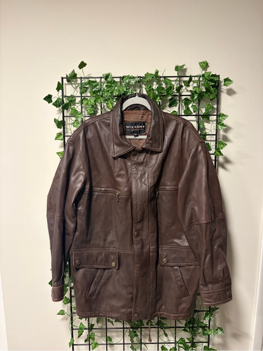 Wilsons Leather Dark Brown Men's Bomber Jacket
